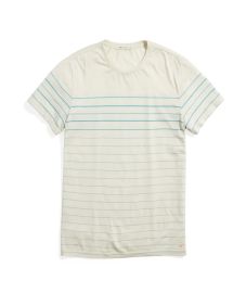 Signature Crew Tee in Blue Stripe Marine Layer at Marine Layer